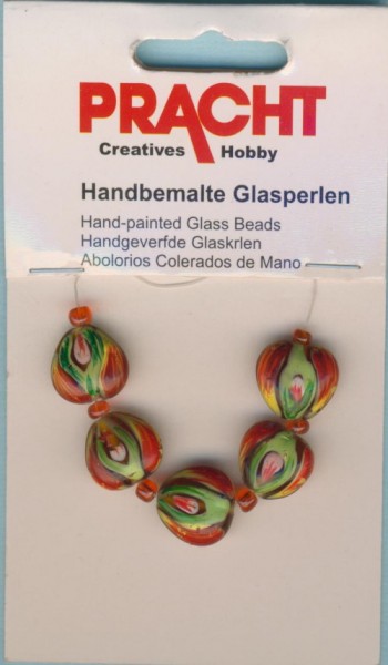 49990920_Glasperlen-Herzen-handbemalt-orange-grün-gemustert