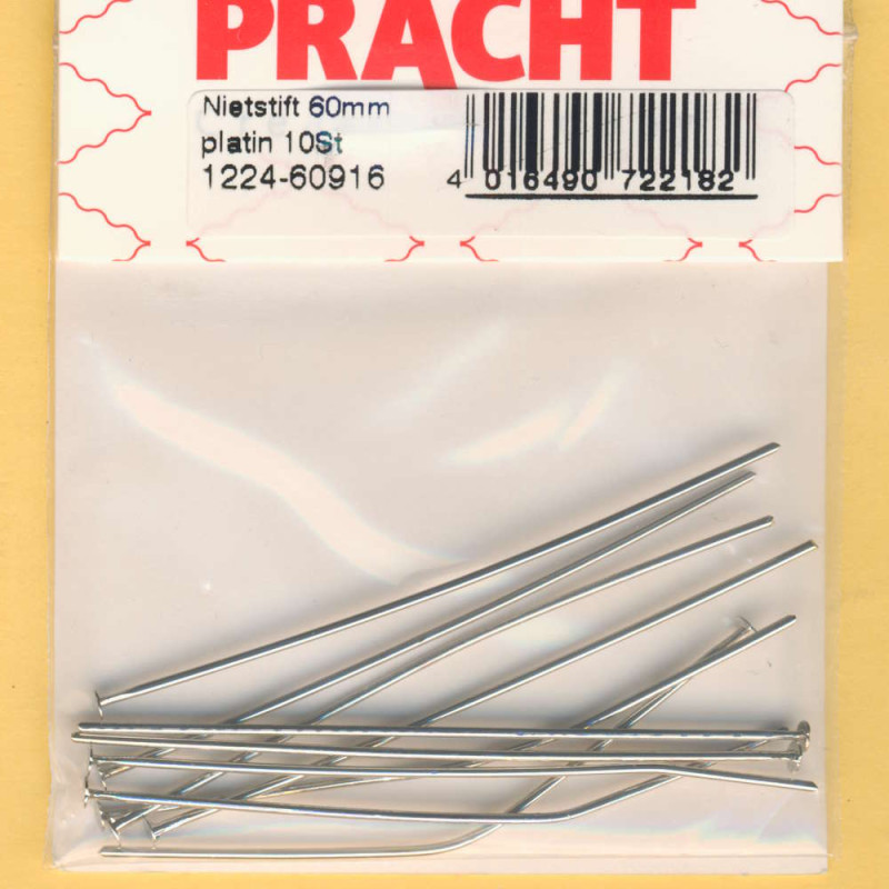 1224-60916 Nietstifte 60mm platin 10 Stück