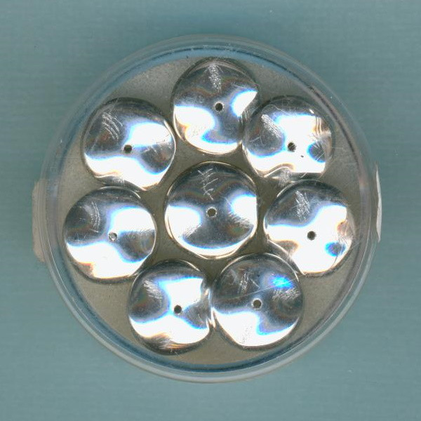 474712924 Ripple Beads 12mm silber glänzend 8 Stück