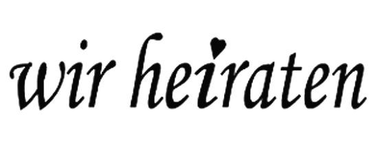1810904 Holzstempel wir heiraten 9x3cm