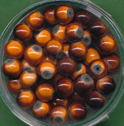 Miracle-Beads 6mm braun-orange