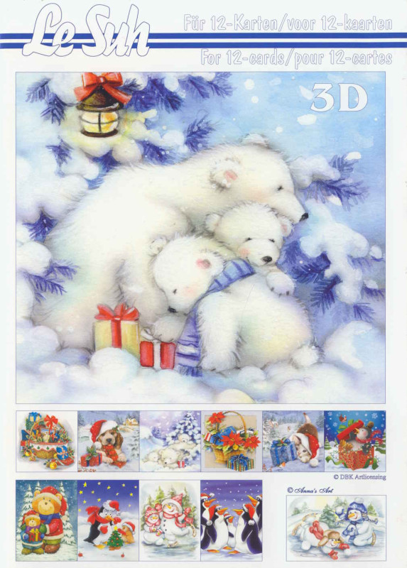 345664 3D Motivbuch A5 Weihnachten Tiere