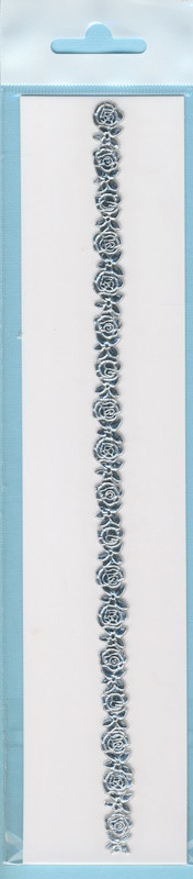 70250291 Verzierwachs Rosenborte 250x10mm silber