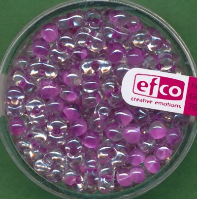 1060241 Farfalle Perlen 6,5x3,2mm lila transparent 17g