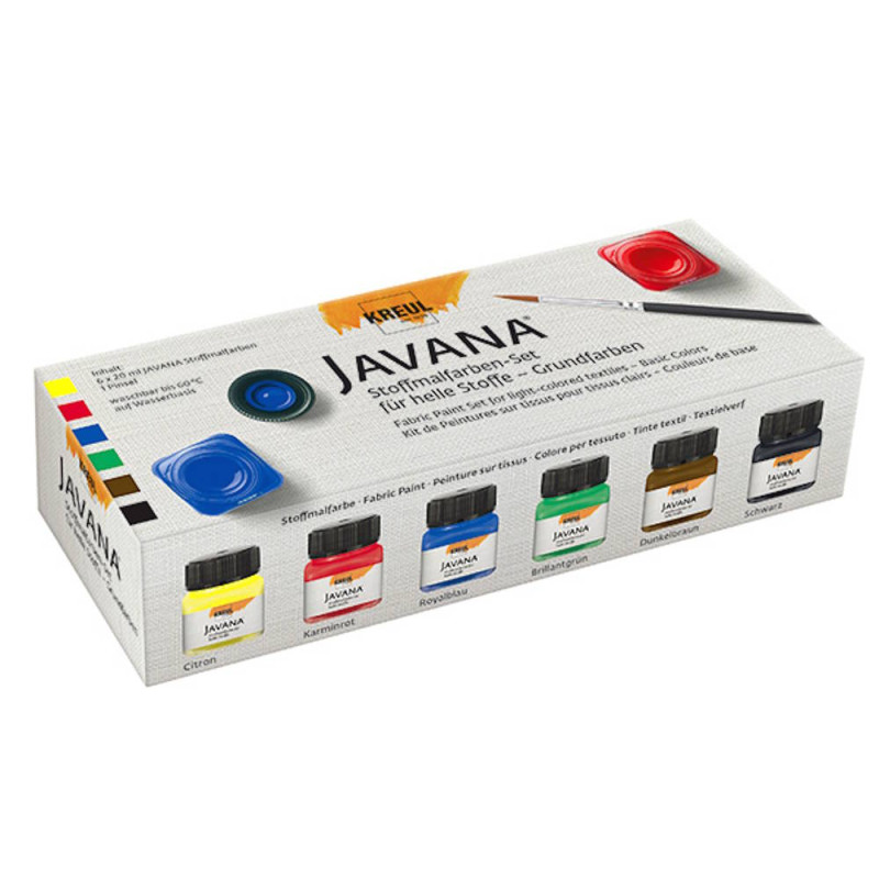 90600 JAVANA Stoffmalfarben Set für helle Stoffe Grundfarben