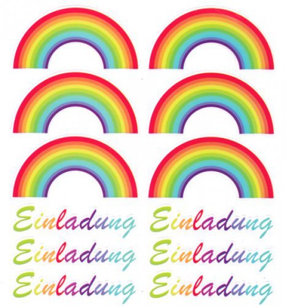 hf3452412 Hobby Design Sticker Regenbogen Einladung