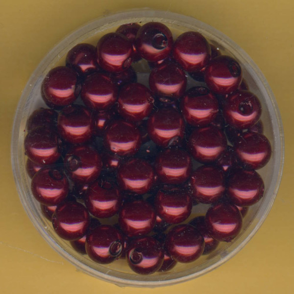 0703-06234 Wachsperlen 6mm rot 60 Stück in Dose
