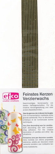 3525202 Wachs Flachstreifen 200 x 2mm gold 10 Stück