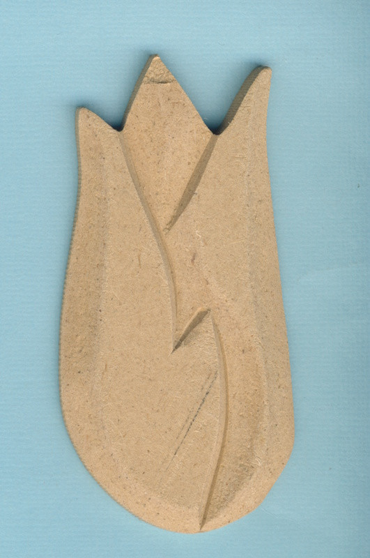 078680024 Holz Dekor Tulpenknospe halbgeschlossen 9,5x4,5cm