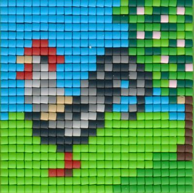 77653 Pixelhobby Set kleine Basisplatte Hahn