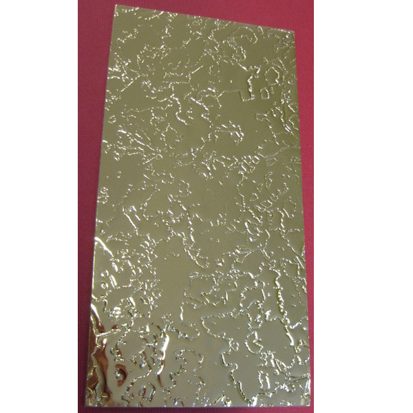 3515185 Kerzen Wachsplatte Wellen gold metallic 200x100mm