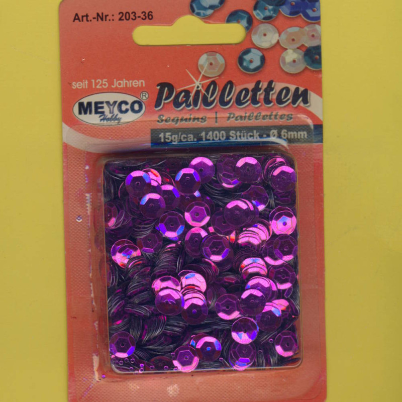 20336 Pailletten gewölbt 6mm violett 15g