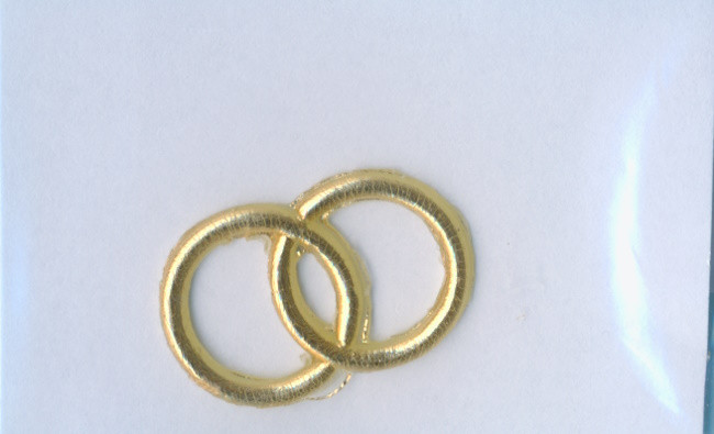 70361693 Wachs Eheringe 24x15mm gold 1 Stück