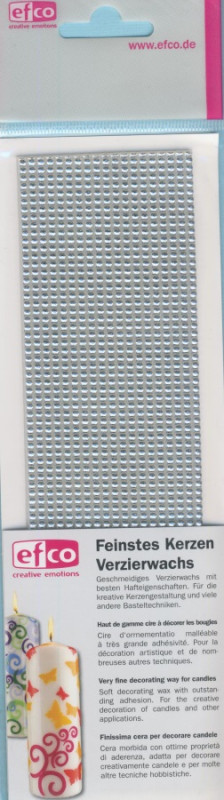 3522103 Kerzen Wachs-Perlstreifen 200x3mm silber 19 Stück
