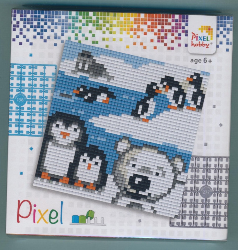 px44015 Pixelhobby Set 4 kleine Basisplatten Polartiere