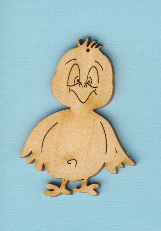 kkh8706 Holz Deko Küken 6cm