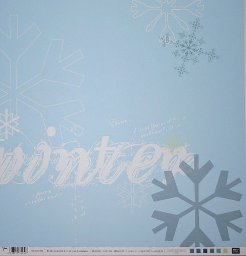 7007008 Scrapbook Papier Winter blau 30,5x30,5cm