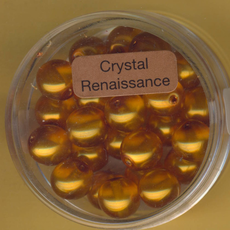 0780-08014 Crystal Renaissance Perlen 8mm topas 25 Stück in Dose