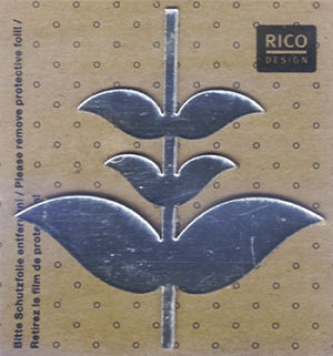 086050020 Wanddeko Spiegel Stiel mit Blättern 8,5x8cm