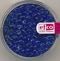 1020948 Glasperlen Superduo 4x2mm blau transparent 10g