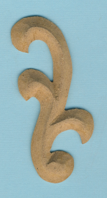 077820056 Holz Dekor Ornament geschwungen 7,2x3,8cm