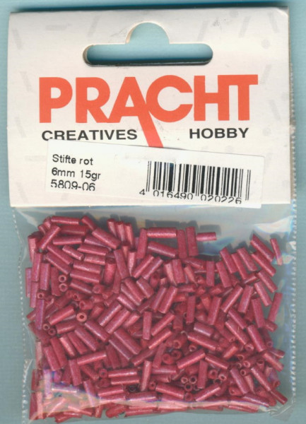 580906 Glasstifte 6mm rot 15g in Packung
