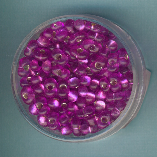 3006058 Farfalle Perlen 6,5x3,2mm pink Silbereinzug 17g