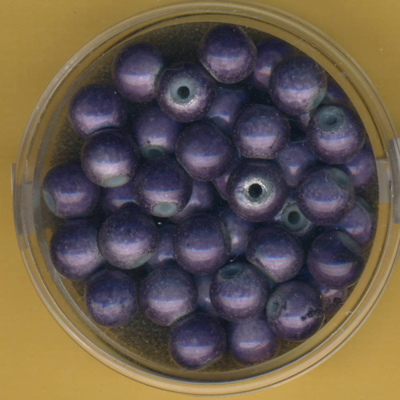 0733-06874 Miracle-Beads 6mm dunkelgrau 40 Stück