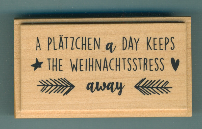 1800407 Holzstempel Weihnachten A Plätzchen 9x5cm