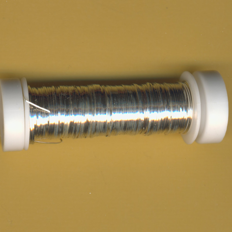 2406022 Brillantdraht flach 1mm silber 20m