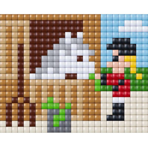 40044 Pixelhobby Bastelset XL Pferd im Stall