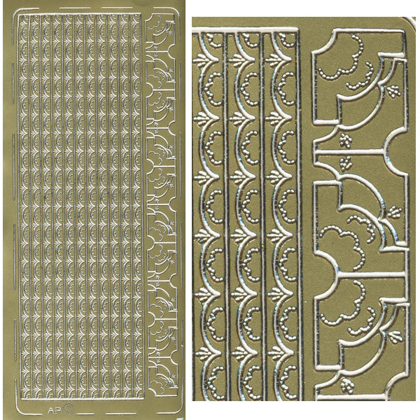 pu135g Sticker Ornamentborte 14 gold