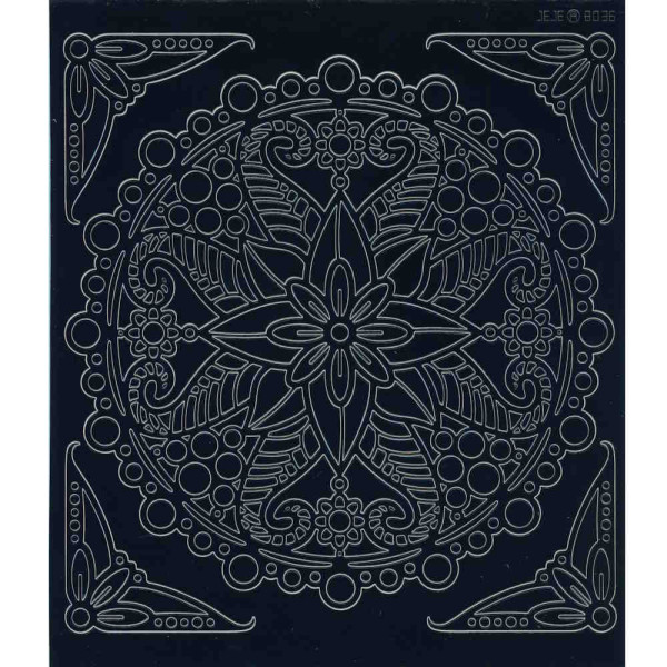 39252sch Mandala Sticker Ornament 3 schwarz