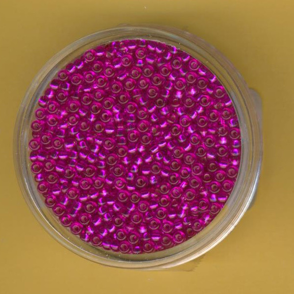 5901340 Miyuki Rocailles 2,2mm fuchsia Silbereinzug 12g