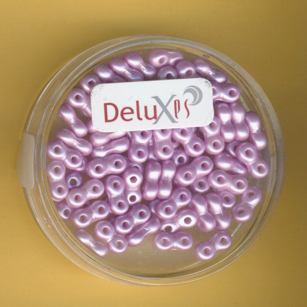 9696-06064 Infinity Beads 3x6mm violett 5,5g