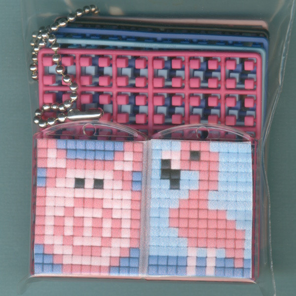 77710 Pixelhobby Medaillon Set Schwein und Flamingo