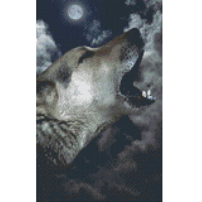 808071 Pixelhobby Klassik Set Wolf heulend