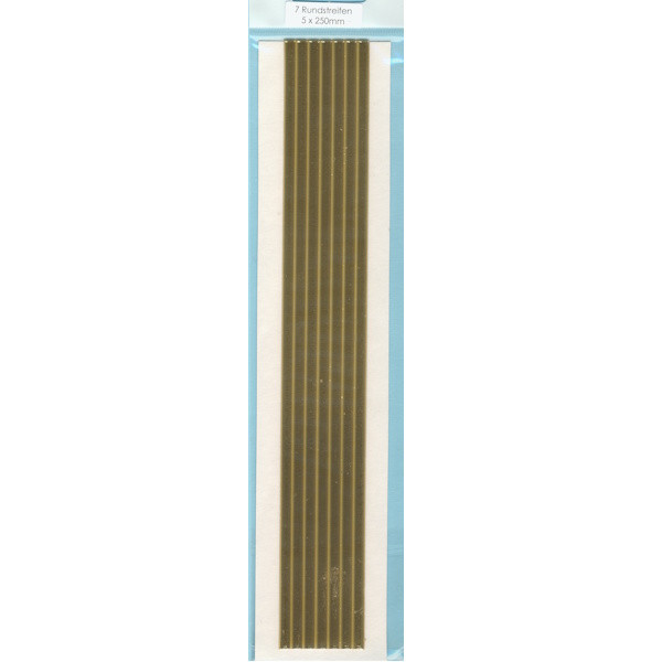 220115 Wachsstreifen rund 250 x 5mm gold 7 Stück