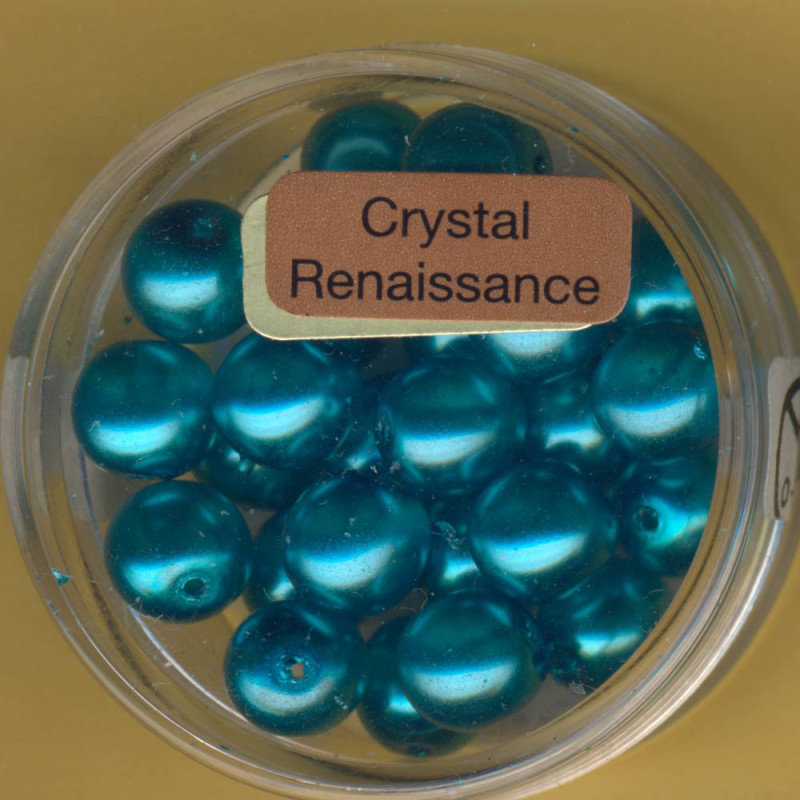 0780-08854 Crystal Renaissance Perlen 8mm türkis 25 Stück