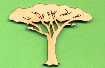 Holz-Deko Afrika-Baum jung 4cm