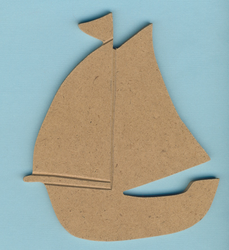 0840000200 Holz Dekor Boot 12,5x11cm