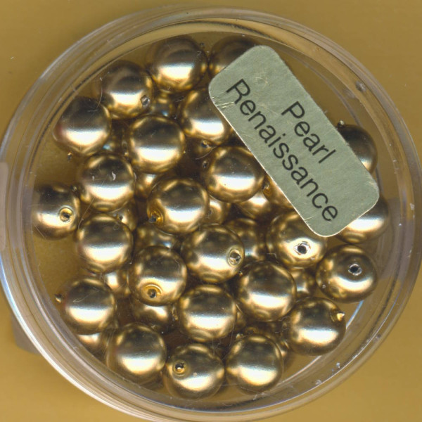 0785-06934 Glaswachsperlen 6mm goldbraun Top Qualität 45 Stück