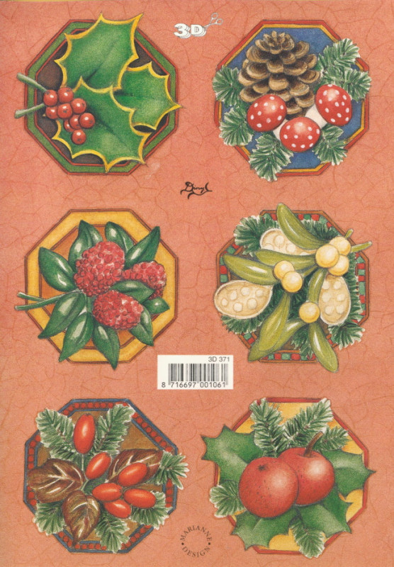 54220371 Motivbögen Weihnachtsdeko 3 für 3D Karten