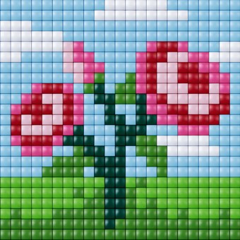 px41004 Pixelhobby XL Set viereckige Platte Blume 2