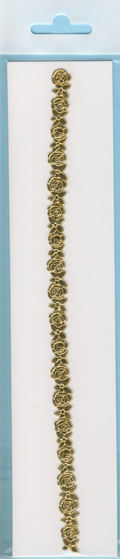 70250293 Verzierwachs Rosenborte 250x10mm gold