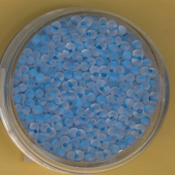 9644-04574 Mini Farfalle Perlen 2x4mm kristall blau matt 17g