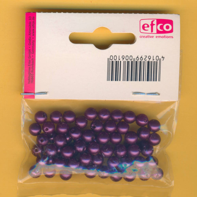 1031143 Wachsperlen 6mm violett 60 Stück