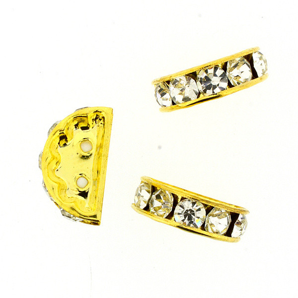113313931 Strass-Mond 13x6mm gold-kristall