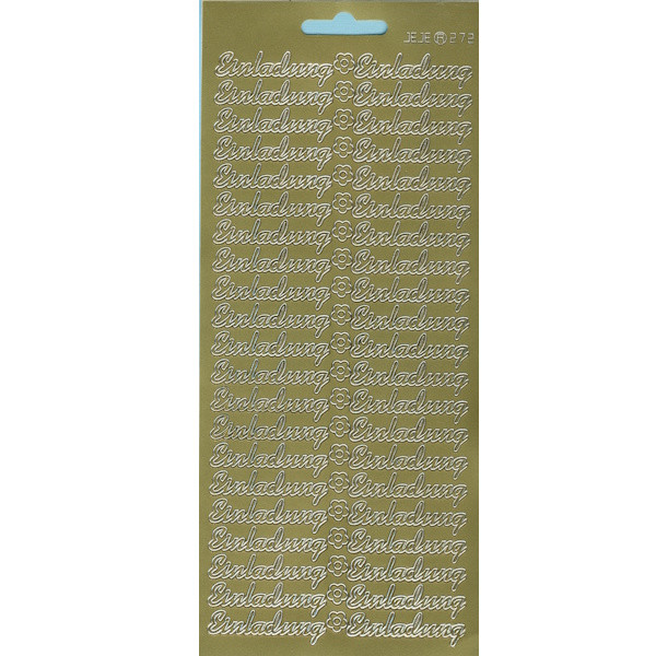 272g Sticker Einladung 2 gold
