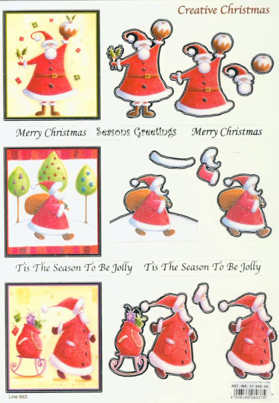7146500 3D Stanzbogen Weihnachten Nikolaus